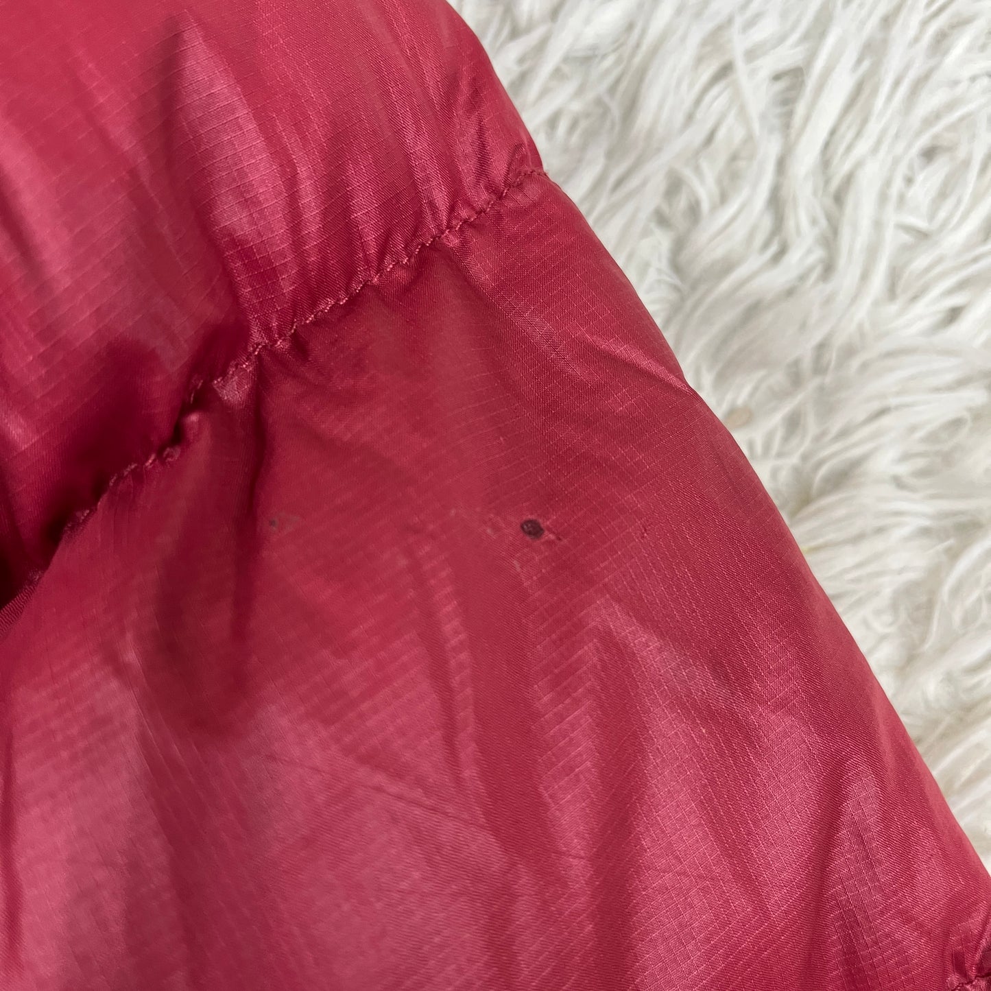 THE NORTH FACE ノースフェイス 700フィル ダウンジャケット Sサイズ（90） レッド×ブラック メンズ #90