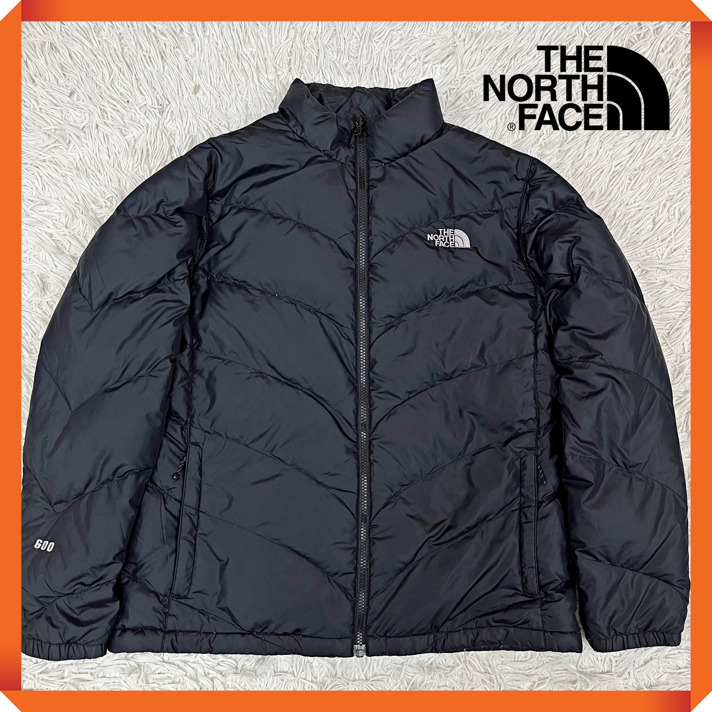 【美品・レディースXXL】THE NORTH FACE 600フィル ダウンジャケット ブラック 防寒 軽量 中綿 ノースフェイス #92