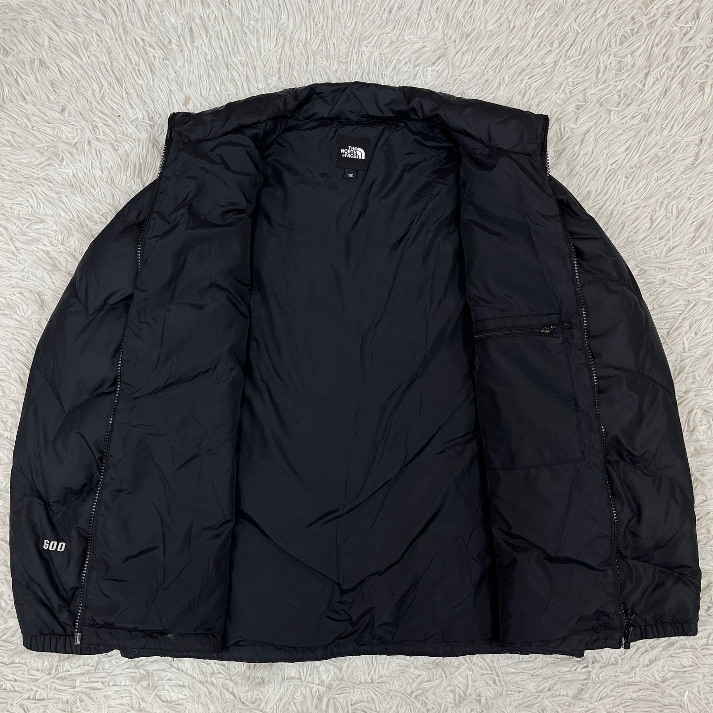 【美品・レディースXXL】THE NORTH FACE 600フィル ダウンジャケット ブラック 防寒 軽量 中綿 ノースフェイス #92