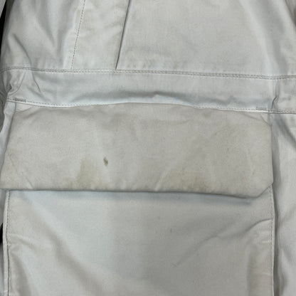 ノースフェイス THE NORTH FACE マクマード ダウンジャケット 160 キッズ ライトグレー×ブラック フード取外し可 DRYVENT #93