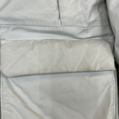 ノースフェイス THE NORTH FACE マクマード ダウンジャケット 160 キッズ ライトグレー×ブラック フード取外し可 DRYVENT #93