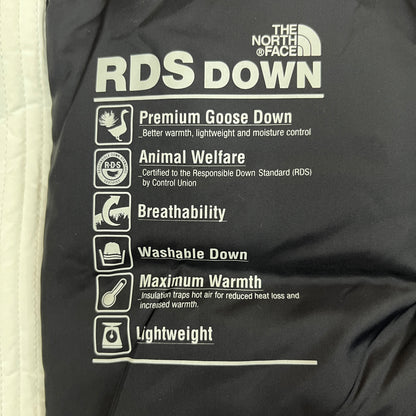 ノースフェイス THE NORTH FACE マクマード ダウンジャケット 160 キッズ ライトグレー×ブラック フード取外し可 DRYVENT #93