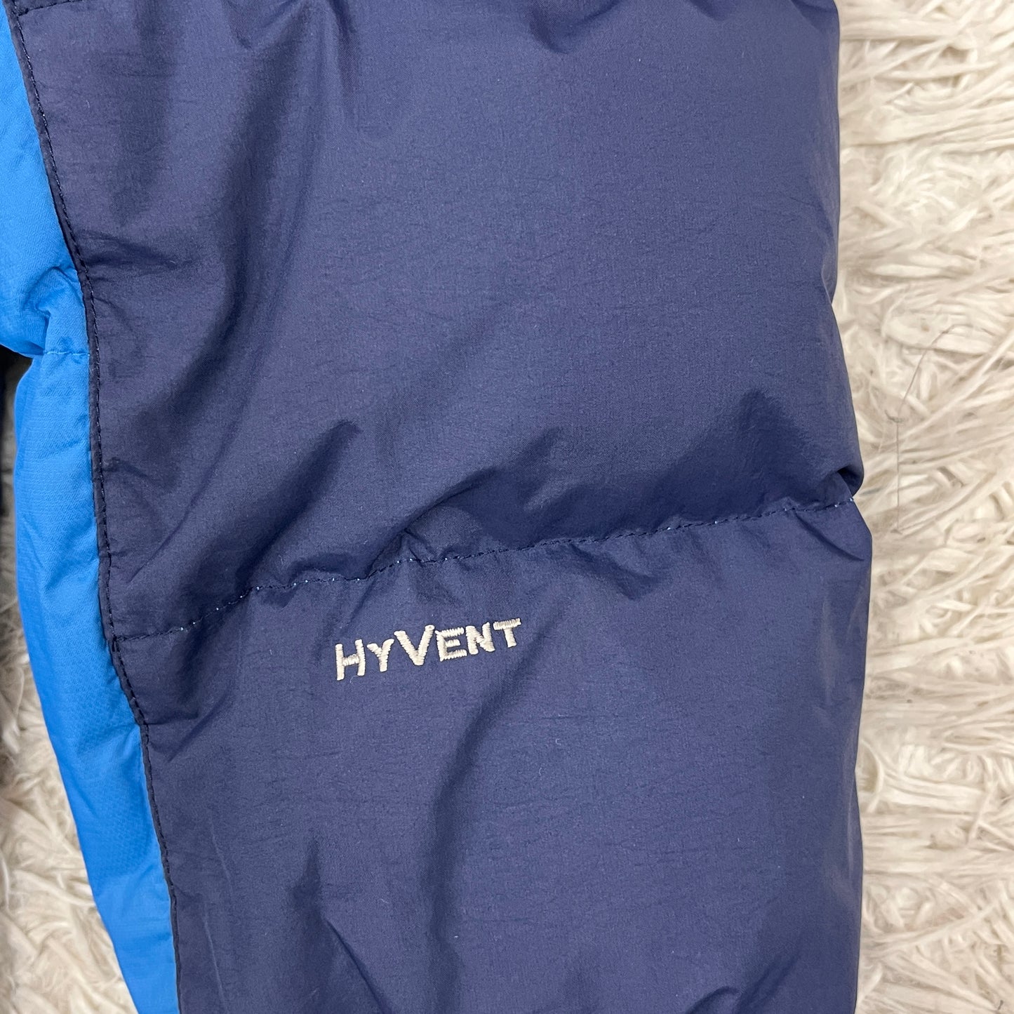 THE NORTH FACE ハイベント700 ダウンジャケット メンズ95(M) ブルー×ネイビー 700フィル フード着脱可 #94