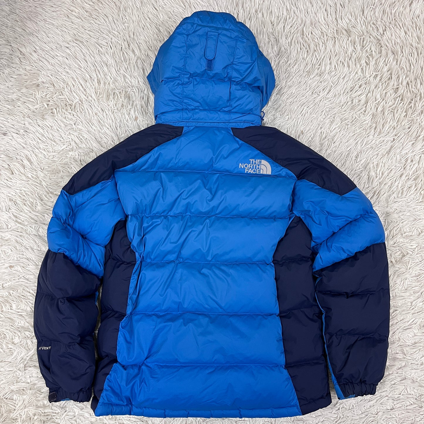 THE NORTH FACE ハイベント700 ダウンジャケット メンズ95(M) ブルー×ネイビー 700フィル フード着脱可 #94