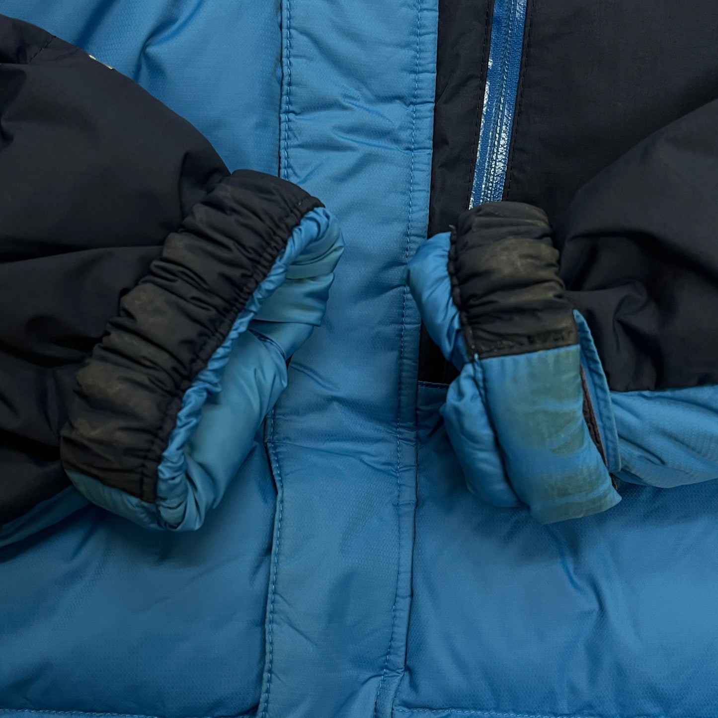 THE NORTH FACE ハイベント700 ダウンジャケット メンズ95(M) ブルー×ネイビー 700フィル フード着脱可 #94