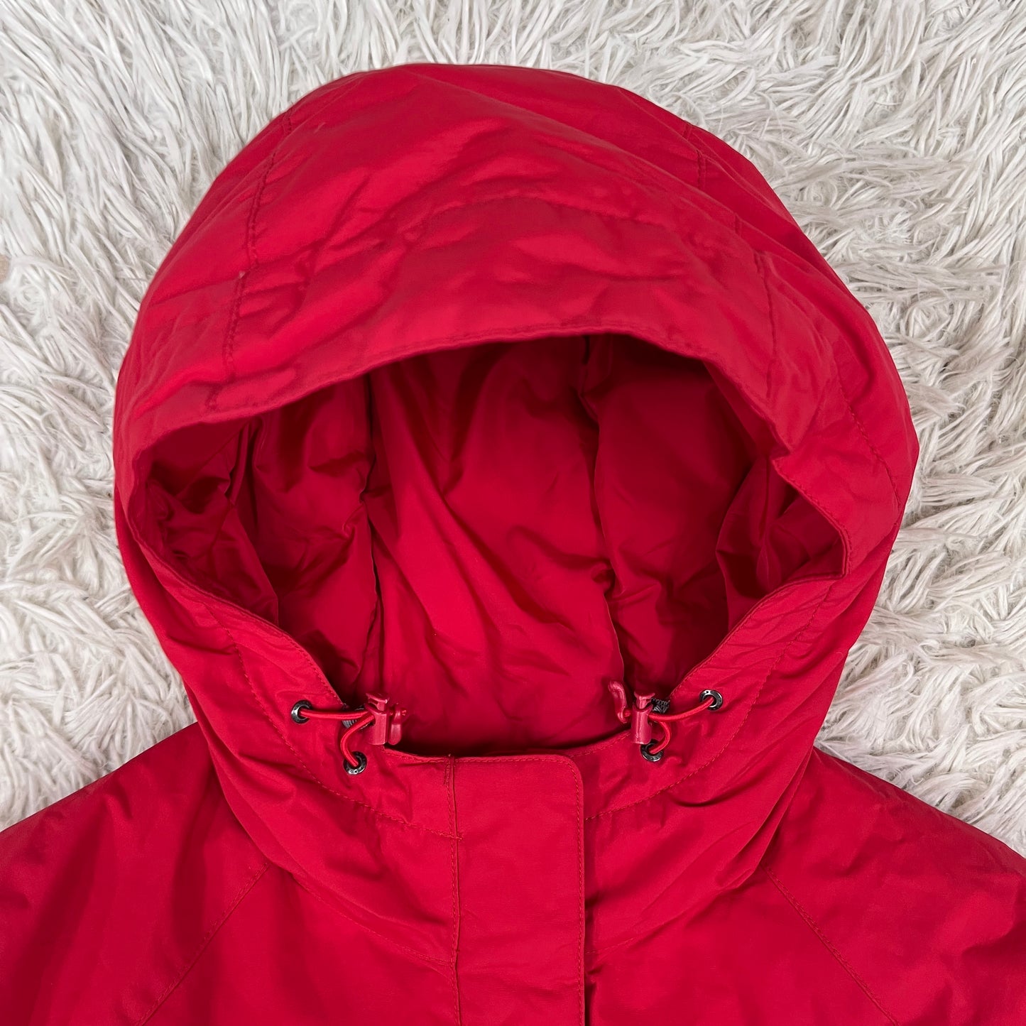 THE NORTH FACE｜レディース ダウンジャケット 600フィル｜90（L相当）レッド｜フード付き・防寒アウター #95