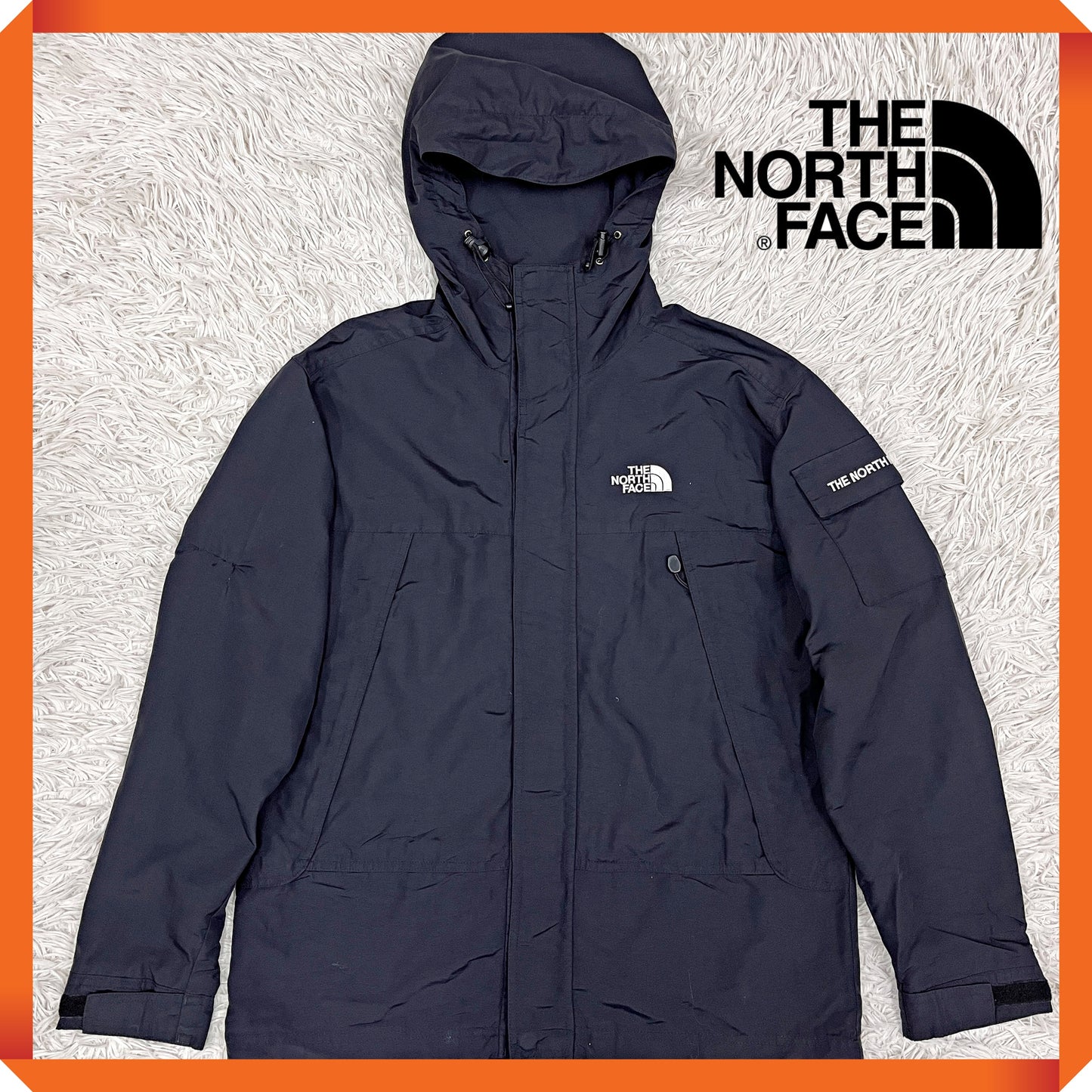 THE NORTH FACE マウンテンパーカー 95/Mサイズ ブラック 右袖補修あり メンズ アウトドア #97
