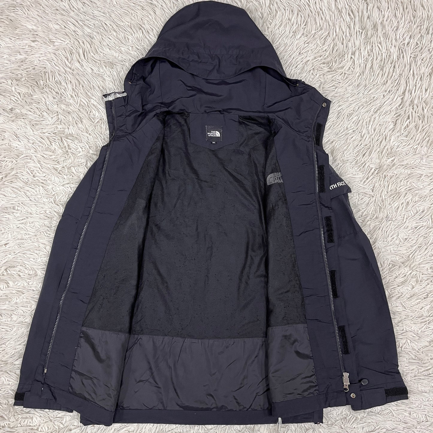 THE NORTH FACE マウンテンパーカー 95/Mサイズ ブラック 右袖補修あり メンズ アウトドア #97