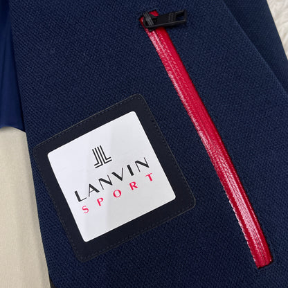 LANVIN SPORT（ランバン スポール）紺ブレジャケット メンズM ネイビー 2B ストレッチ 裏地切替 ポリエステル【2510-099】#99