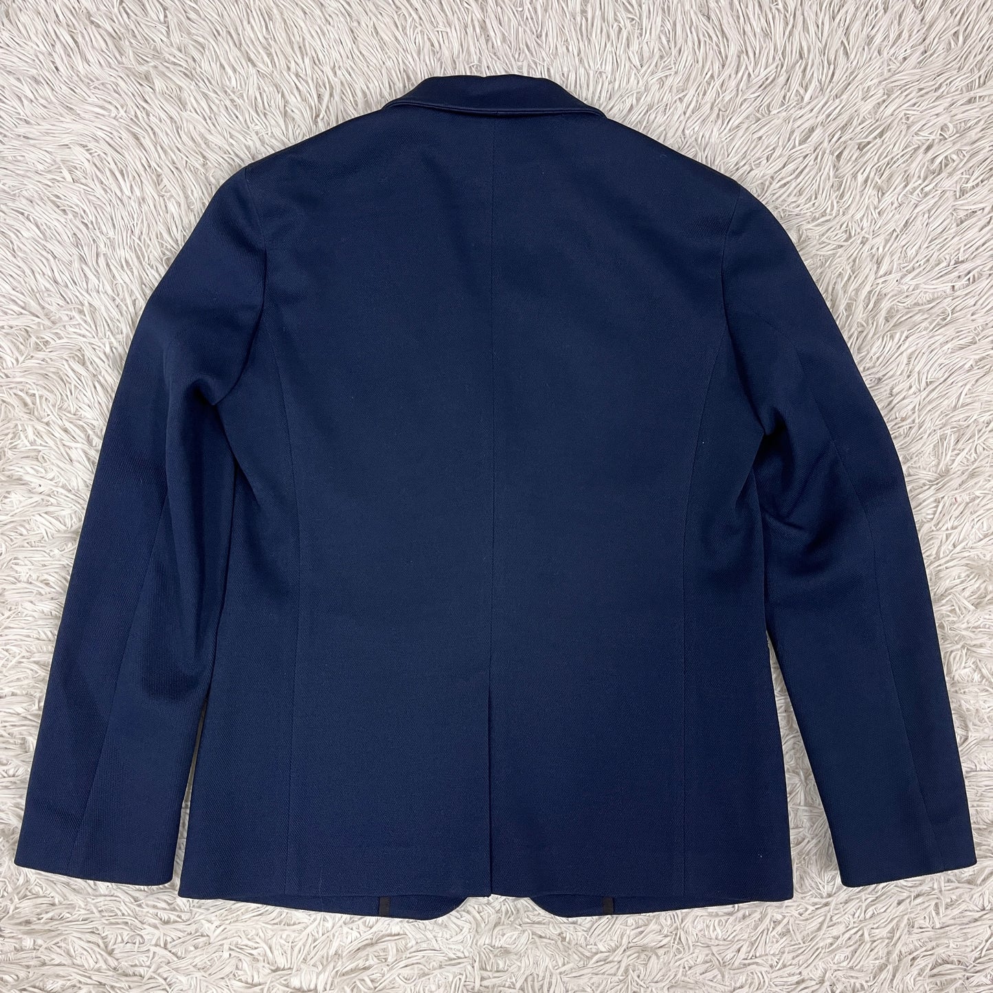 LANVIN SPORT（ランバン スポール）紺ブレジャケット メンズM ネイビー 2B ストレッチ 裏地切替 ポリエステル【2510-099】#99