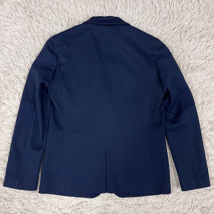 LANVIN SPORT（ランバン スポール）紺ブレジャケット メンズM ネイビー 2B ストレッチ 裏地切替 ポリエステル【2510-099】#99