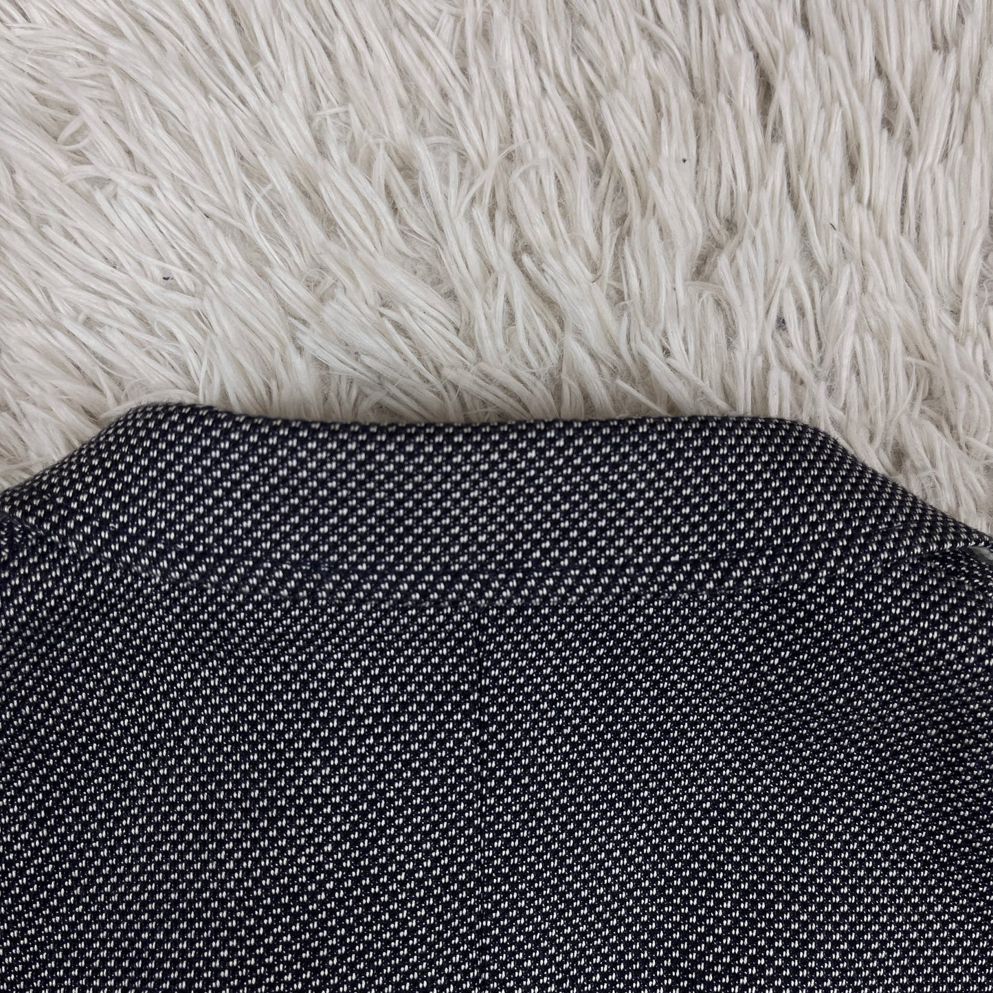 【新品】LACOSTE ラコステ ジャケット ハウンドトゥース柄 白×紺 メンズM（FR48）高級テーラード #100