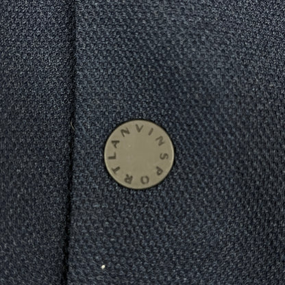 LANVIN SPORT（ランバン スポール）紺ブレジャケット メンズM ネイビー 2B ストレッチ 裏地切替 ポリエステル【2510-099】#99