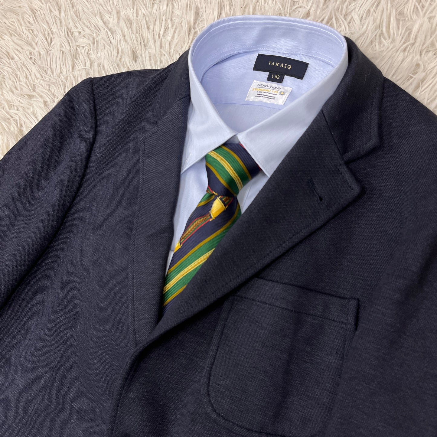 LACOSTE（ラコステ）ネイビージャケット メンズM相当（FR48）新品 高品質ストレッチ素材 #101