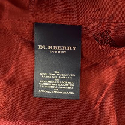 BURBERRY（バーバリー）ウールロングコート レッド レディースM相当 MADE IN ENGLAND #102