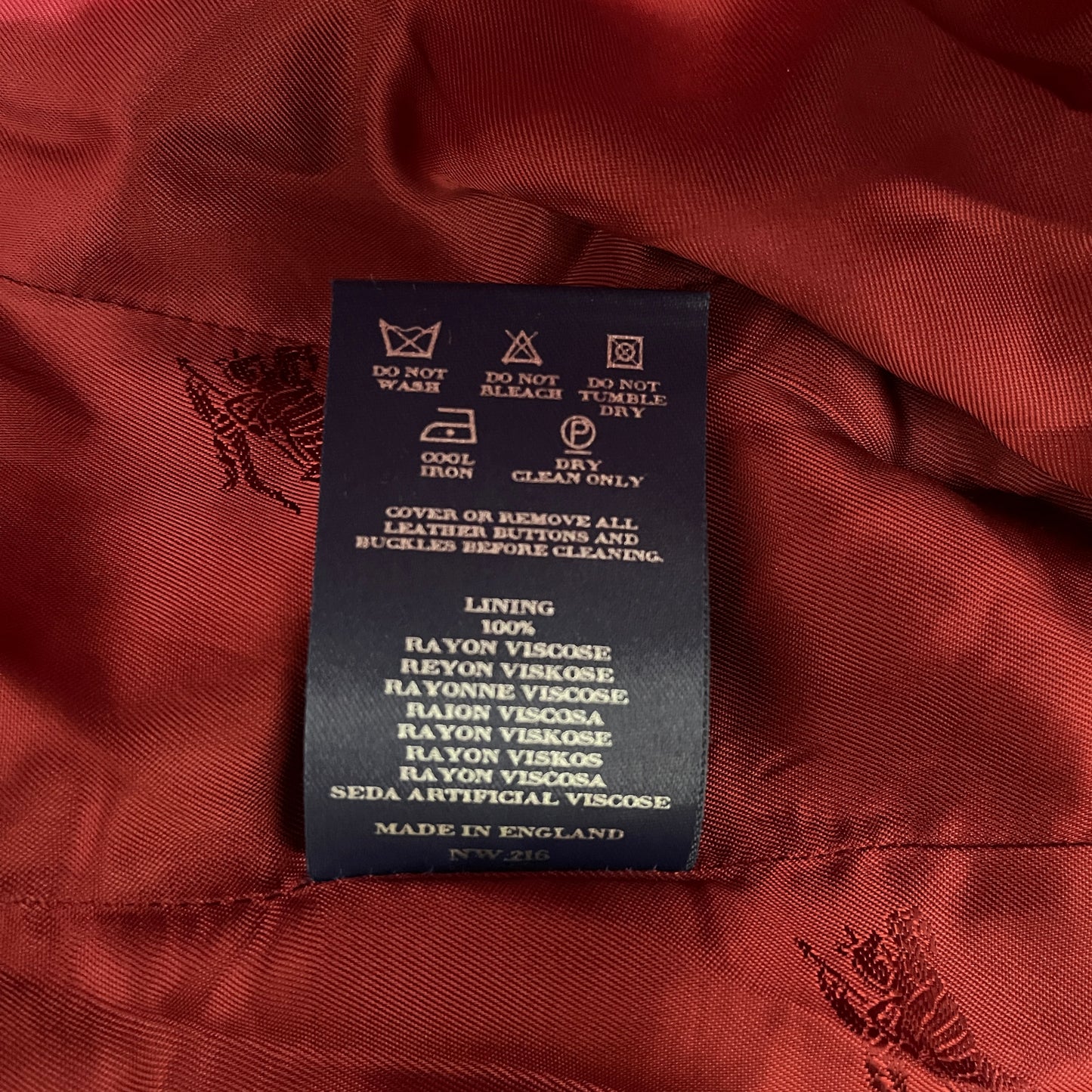 BURBERRY（バーバリー）ウールロングコート レッド レディースM相当 MADE IN ENGLAND #102