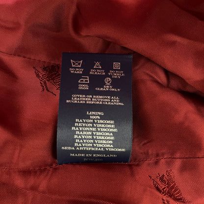 BURBERRY（バーバリー）ウールロングコート レッド レディースM相当 MADE IN ENGLAND #102