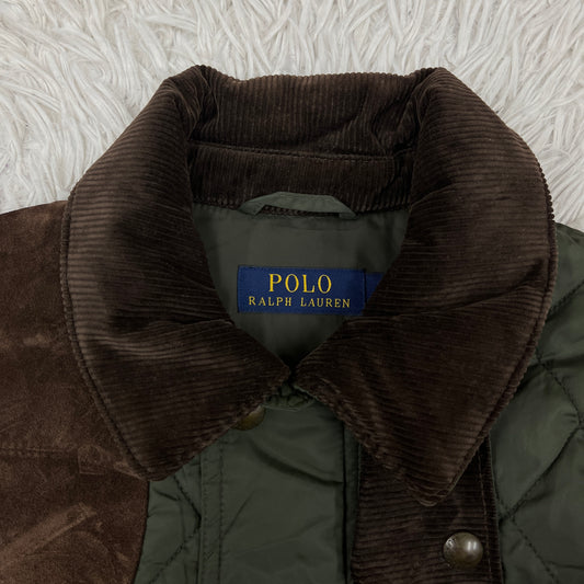 POLO RALPH LAUREN｜キルティングジャケット コーデュロイレザーパッチ付き メンズS #104