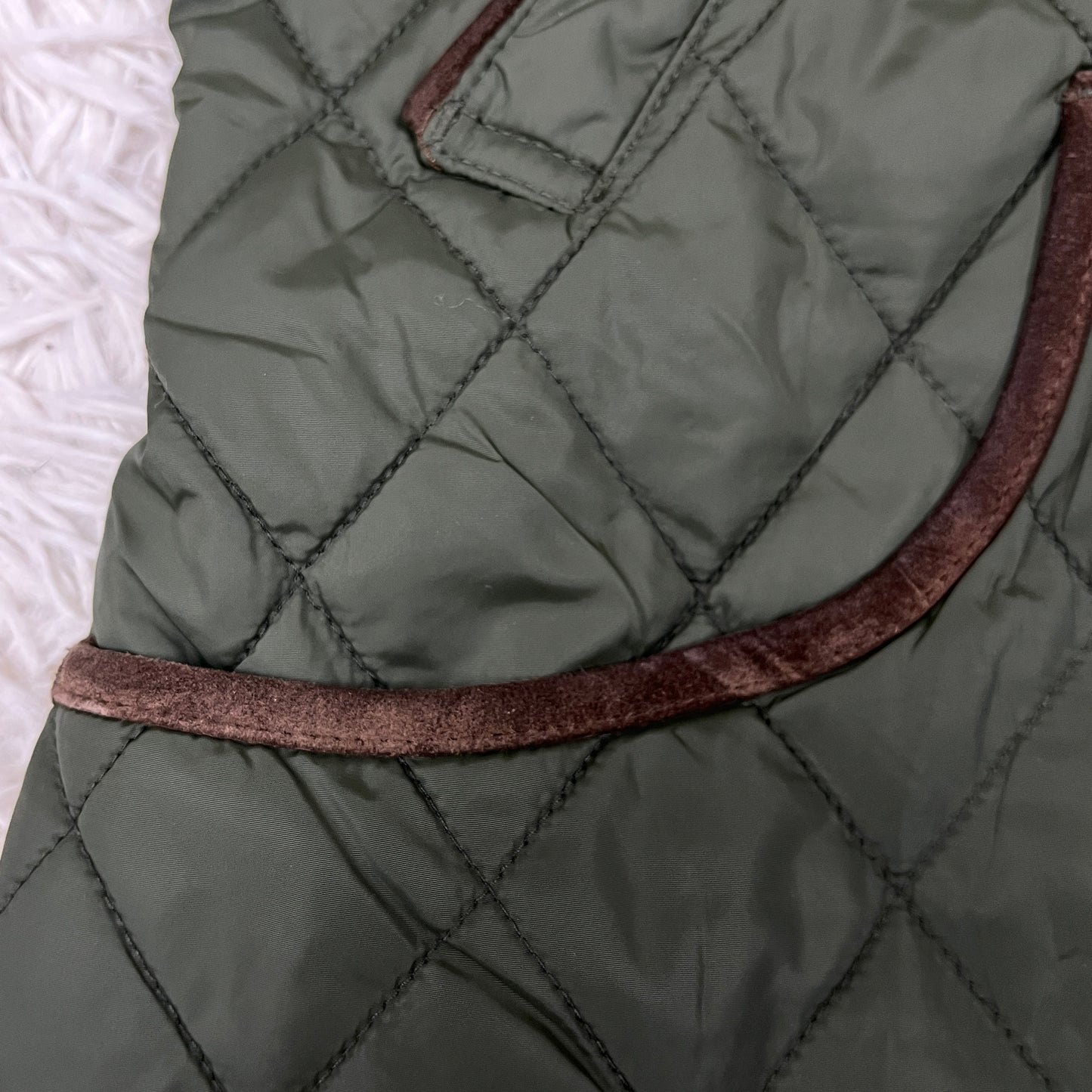 POLO RALPH LAUREN｜キルティングジャケット コーデュロイレザーパッチ付き メンズS #104