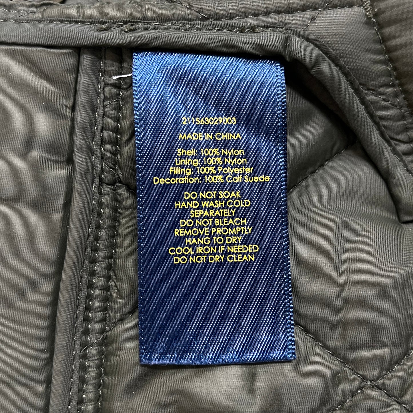 POLO RALPH LAUREN｜キルティングジャケット コーデュロイレザーパッチ付き メンズS #104