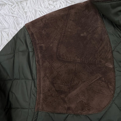 POLO RALPH LAUREN｜キルティングジャケット コーデュロイレザーパッチ付き メンズS #104