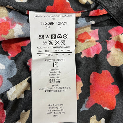 GIORGIO ARMANI ジョルジオ アルマーニ 花柄 レザー ジャケット レディース M #105