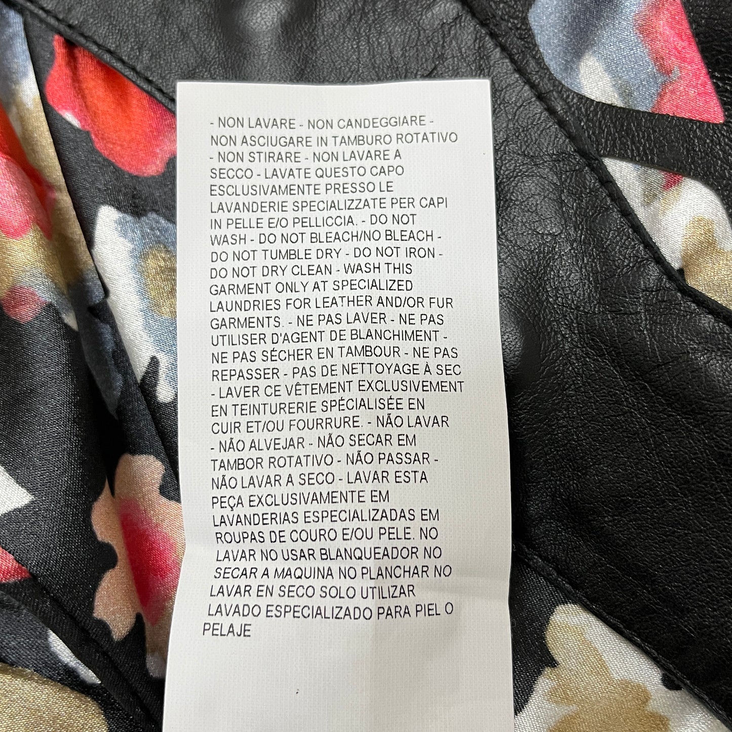 GIORGIO ARMANI ジョルジオ アルマーニ 花柄 レザー ジャケット レディース M #105