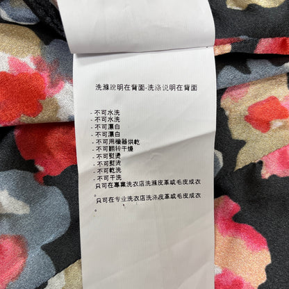 GIORGIO ARMANI ジョルジオ アルマーニ 花柄 レザー ジャケット レディース M #105