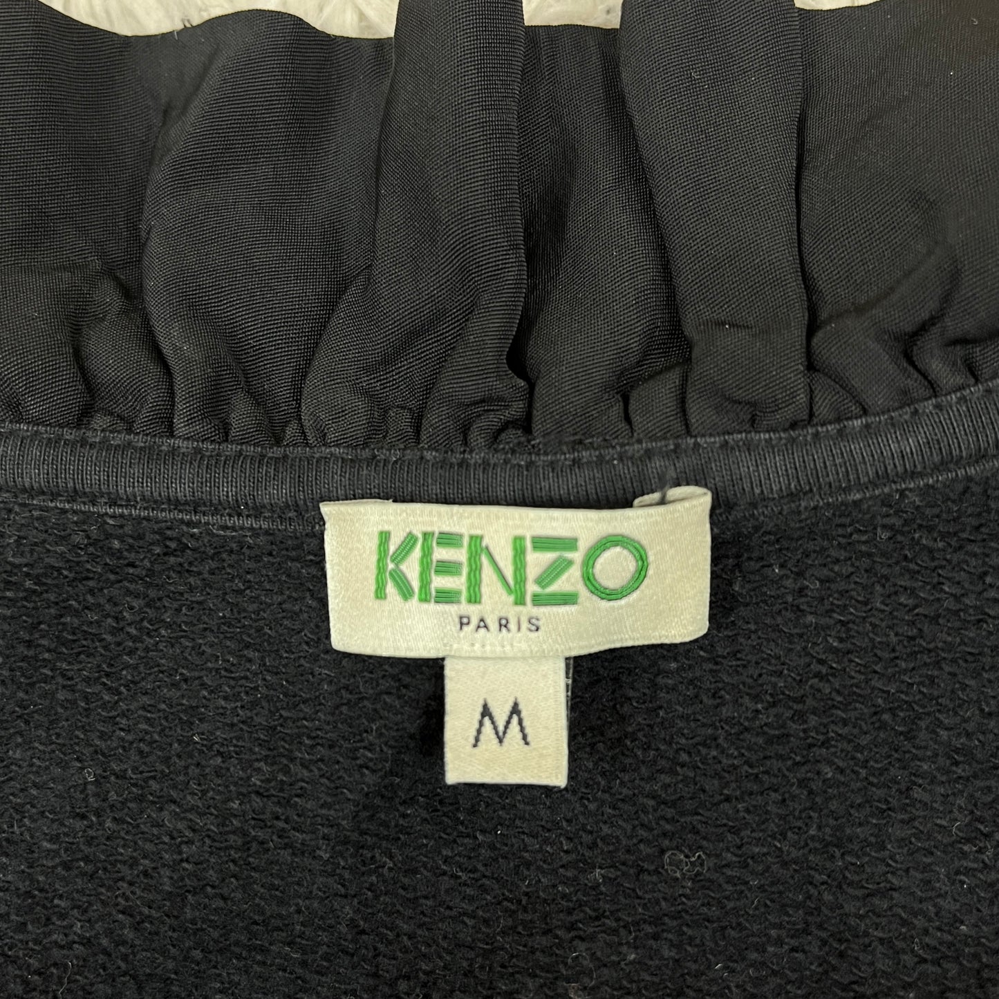 KENZO パリ｜虎刺繍 フリルスウェット ブラック レディース Mサイズ #110