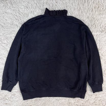 KENZO パリ｜虎刺繍 フリルスウェット ブラック レディース Mサイズ #110