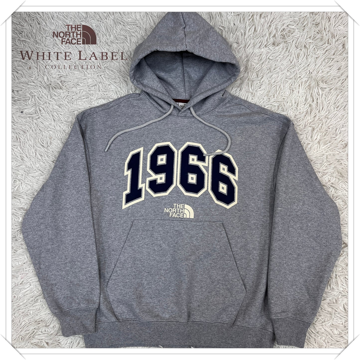 THE NORTH FACE White Label 1966 ロゴ フード プルオーバーパーカー グレー メンズ M（95）#111