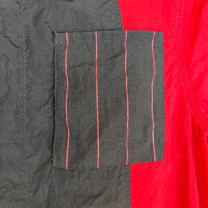 NIKE JORDAN レディース ナイロン ジャンプスーツ ブラック×レッド XL オールインワン #112