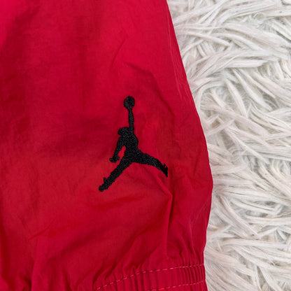 NIKE JORDAN レディース ナイロン ジャンプスーツ ブラック×レッド XL オールインワン #112