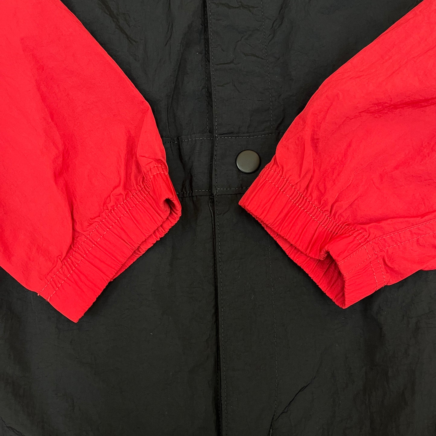 NIKE JORDAN レディース ナイロン ジャンプスーツ ブラック×レッド XL オールインワン #112