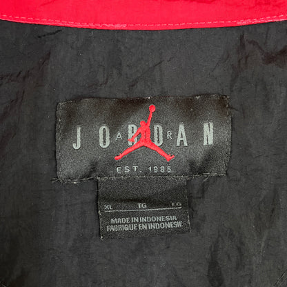 NIKE JORDAN レディース ナイロン ジャンプスーツ ブラック×レッド XL オールインワン #112