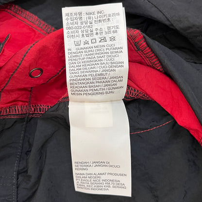 NIKE JORDAN レディース ナイロン ジャンプスーツ ブラック×レッド XL オールインワン #112