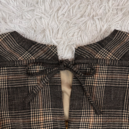 Acne Studios チェック柄 ウール混 ワンピース ブラウン系 サイズ36 ポーランド製 #113