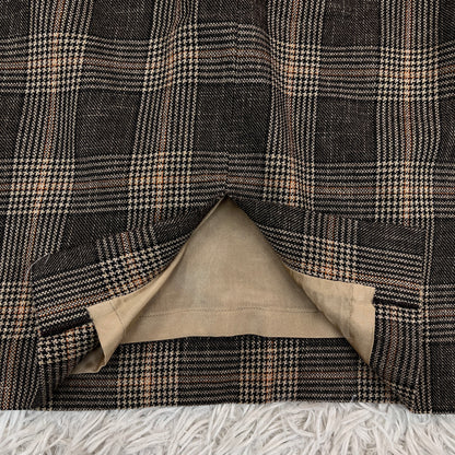 Acne Studios チェック柄 ウール混 ワンピース ブラウン系 サイズ36 ポーランド製 #113