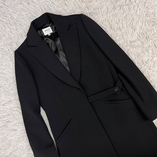 ARMANI COLLEZIONI ウール チェスターコート ブラック レディース 40 イタリア製 #114