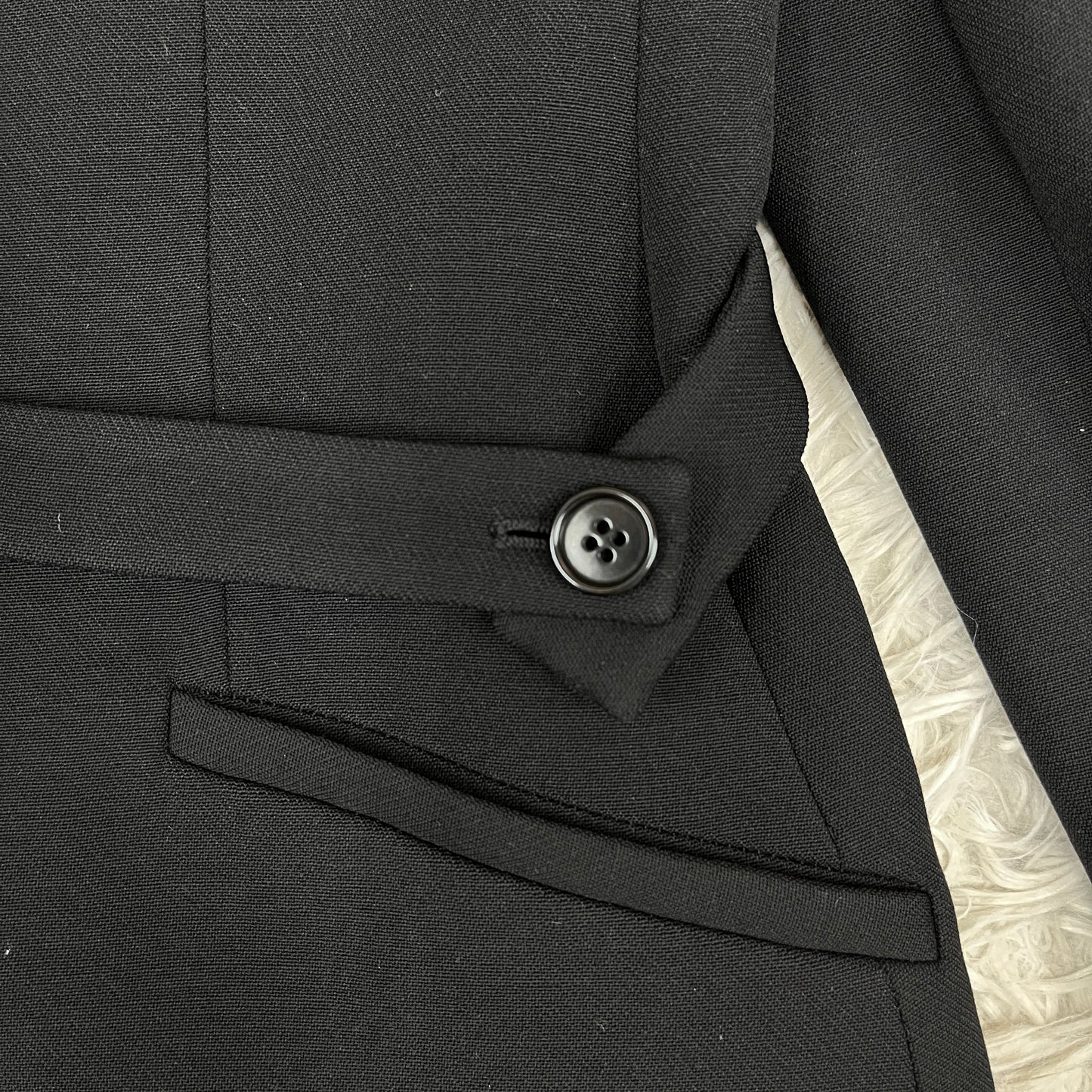 ARMANI COLLEZIONI ウール チェスターコート ブラック レディース 40 イタリア製 #114