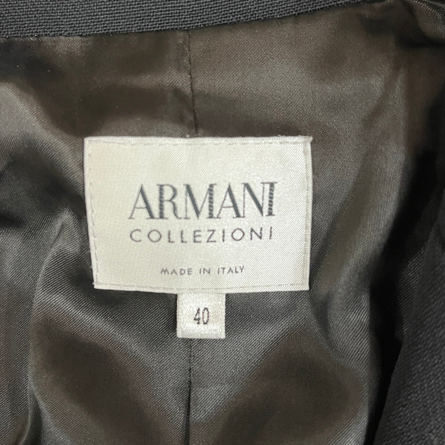 ARMANI COLLEZIONI ウール チェスターコート ブラック レディース 40 イタリア製 #114