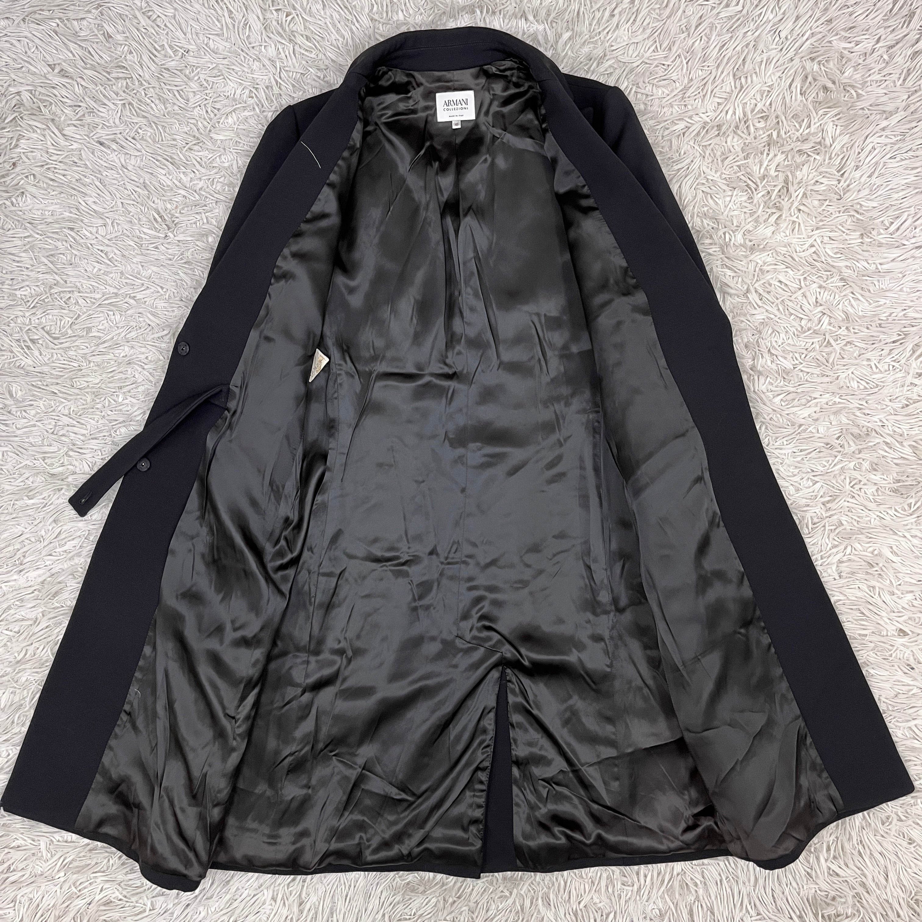 ARMANI COLLEZIONI ウール チェスターコート ブラック レディース 40