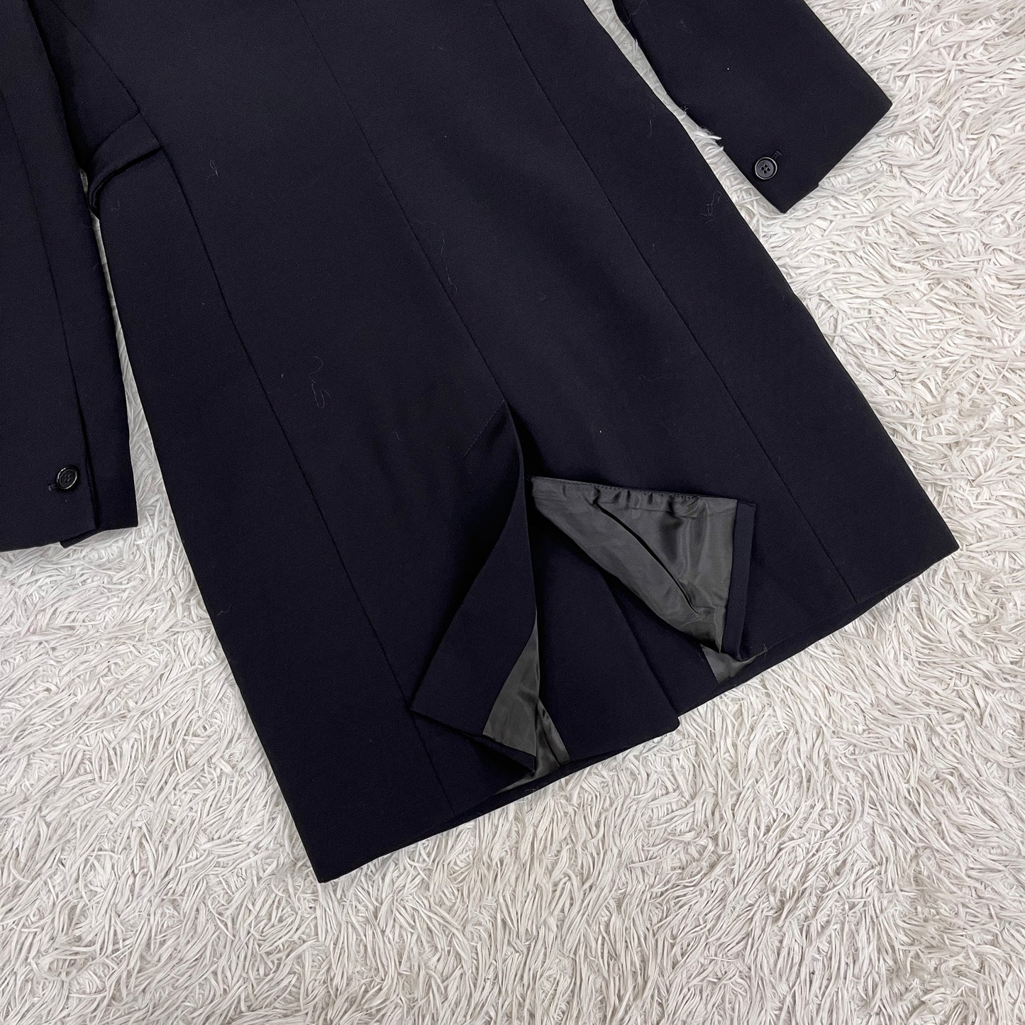 ARMANI COLLEZIONI ウール チェスターコート ブラック レディース 40 イタリア製 #114