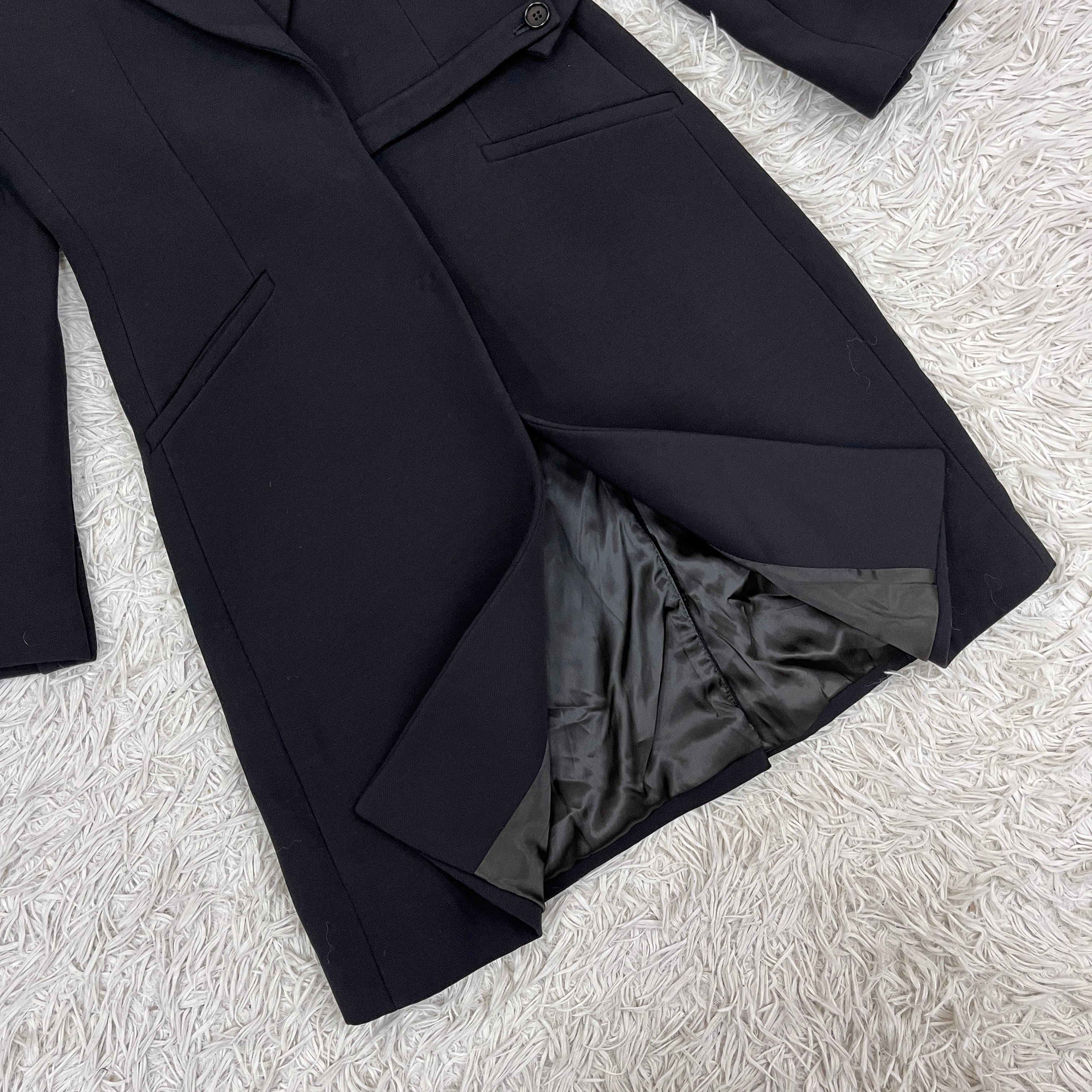 ARMANI COLLEZIONI ウール チェスターコート ブラック レディース 40
