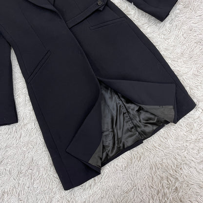 ARMANI COLLEZIONI ウール チェスターコート ブラック レディース 40 イタリア製 #114