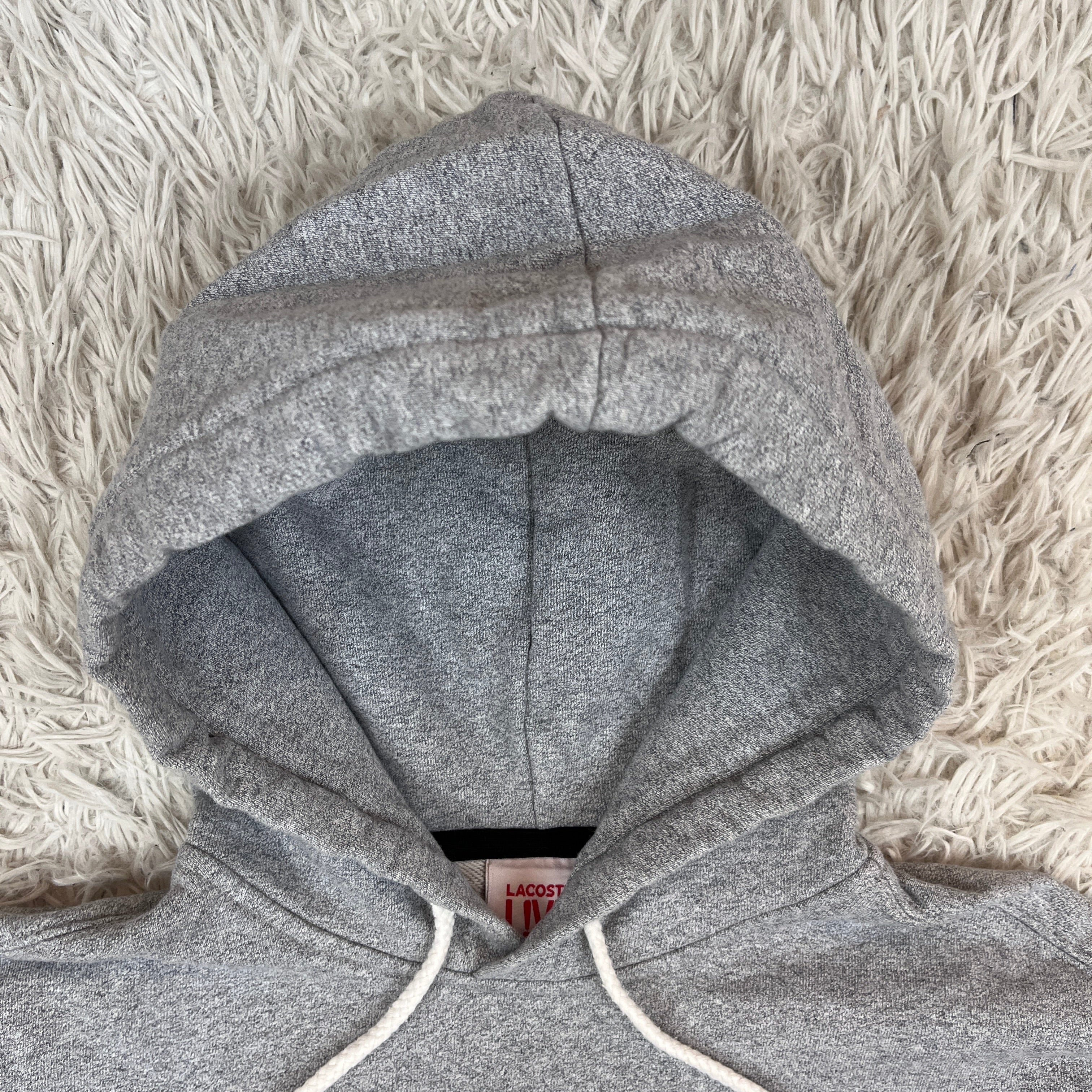 LACOSTE L!VE ラコステ フード付きスウェットパーカー グレー サイズ3