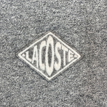 LACOSTE L!VE ラコステ フード付きスウェットパーカー グレー サイズ3 M相当 ワンポイントロゴ 裏起毛 #115