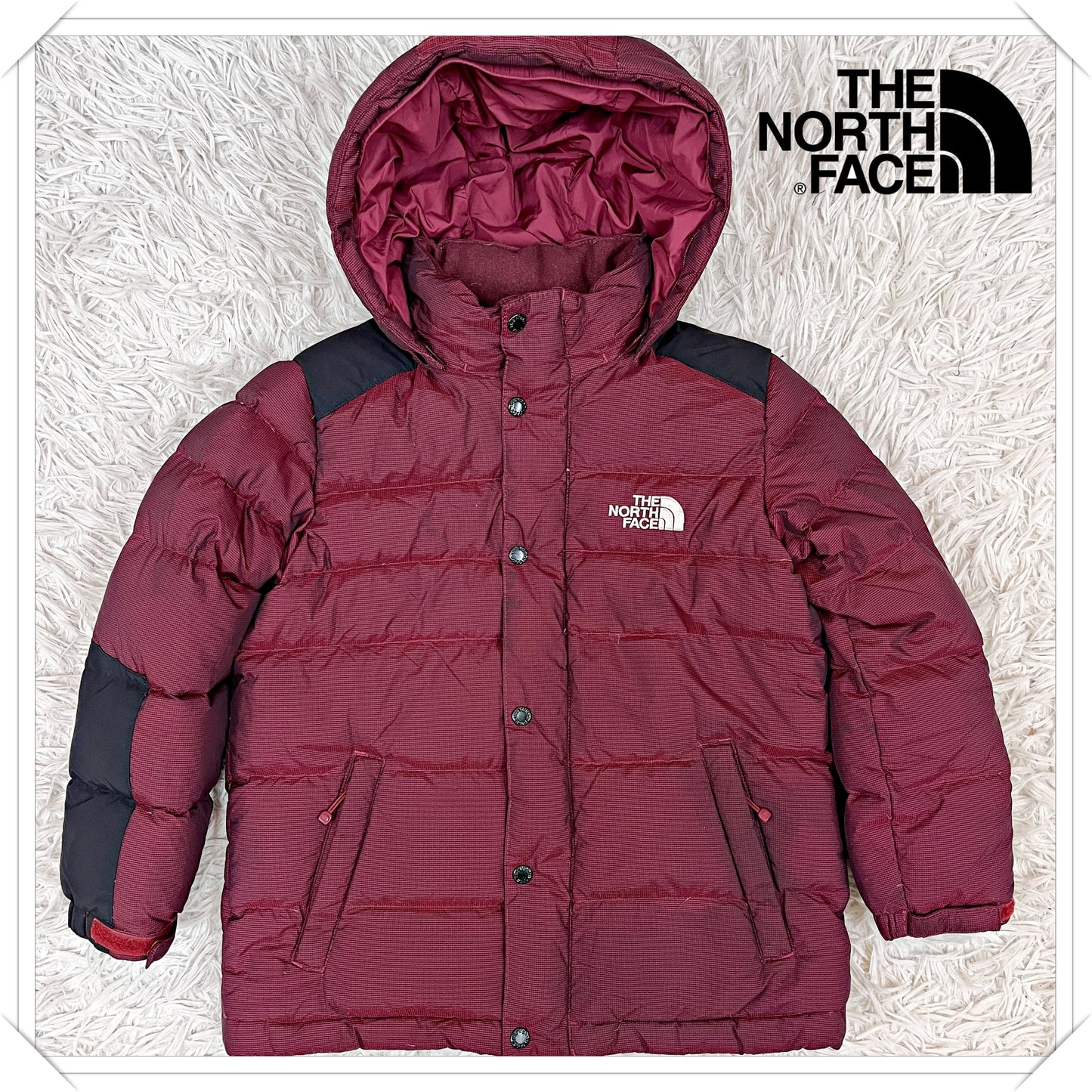 THE NORTH FACE キッズ ハイベント ダウンジャケット ボルドー 110 フード付き 防水透湿 #116