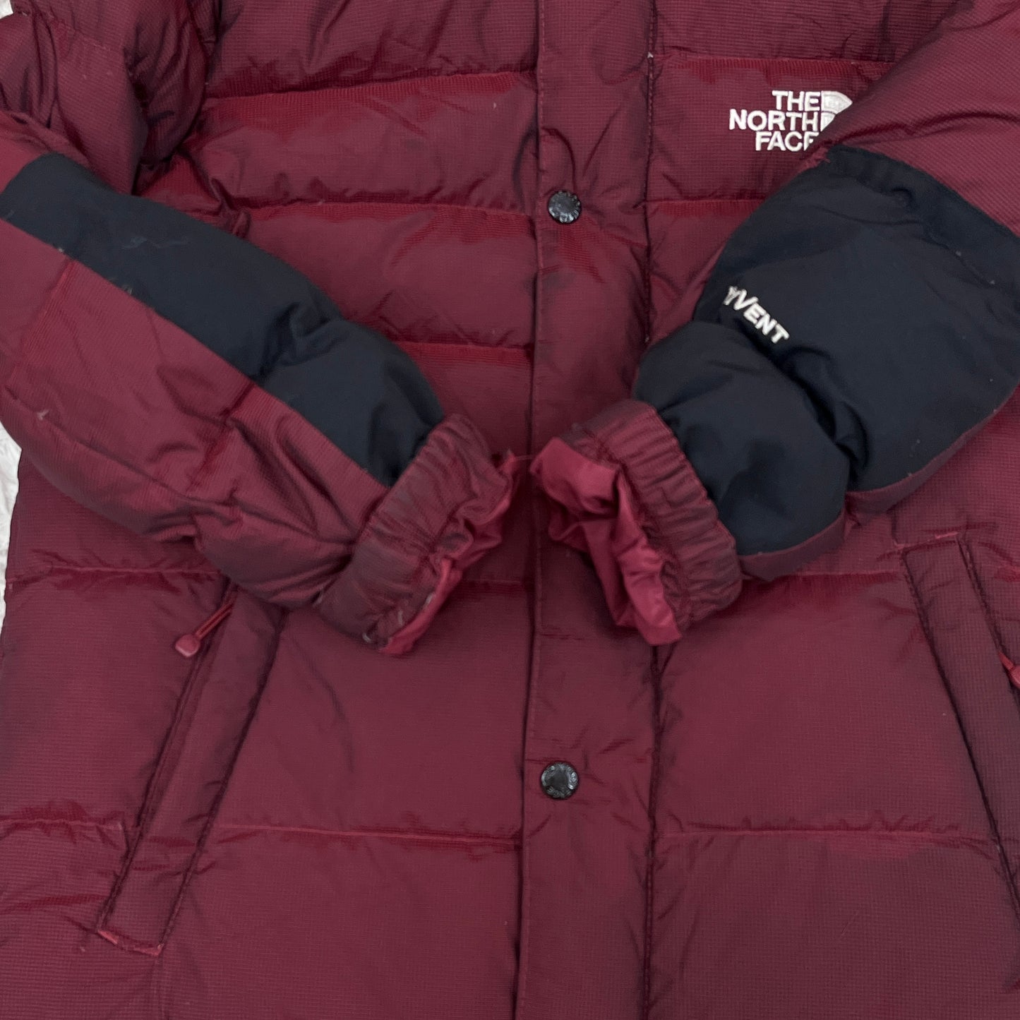 THE NORTH FACE キッズ ハイベント ダウンジャケット ボルドー 110 フード付き 防水透湿 #116