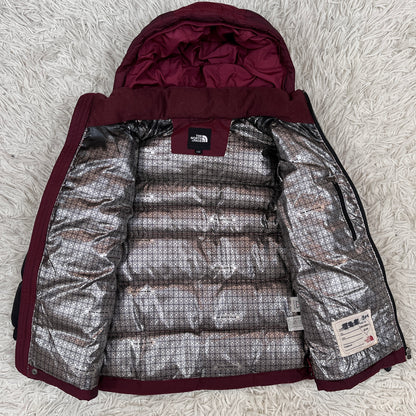 THE NORTH FACE キッズ ハイベント ダウンジャケット ボルドー 110 フード付き 防水透湿 #116